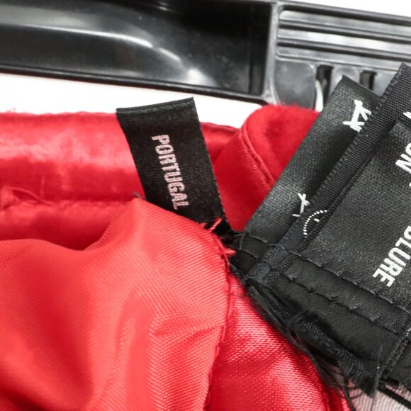 Laurel Escada Skirt Womens 8 Red Wool Blend Lined Pencil Buttons Zipper Rock New - Picture 9 of 12